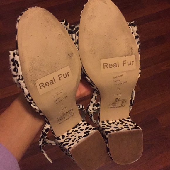 RAYE / Coldstone  Mary Jane fur sandal - Picture 6 of 6